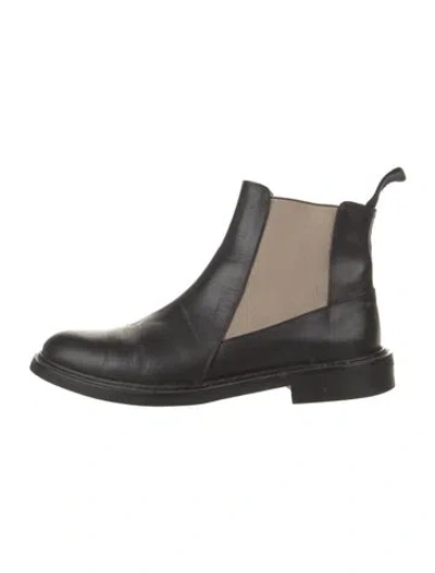 Pre-owned Atp Atelier Leather Chelsea Boots In Black
