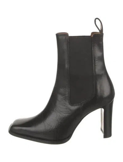 Pre-owned Atp Atelier Leather Chelsea Boots In Black