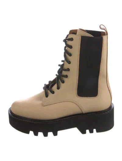 Pre-owned Atp Atelier Leather Combat Boots