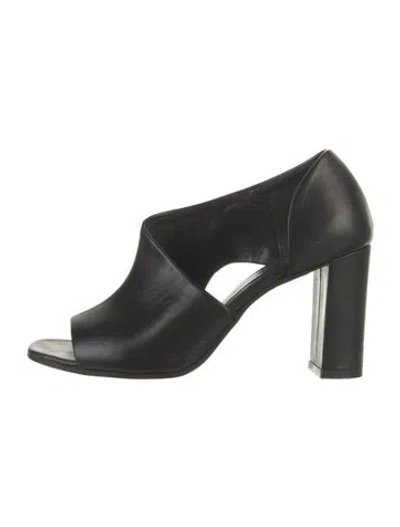 Pre-owned Atp Atelier Leather D'orsay Pumps In Black