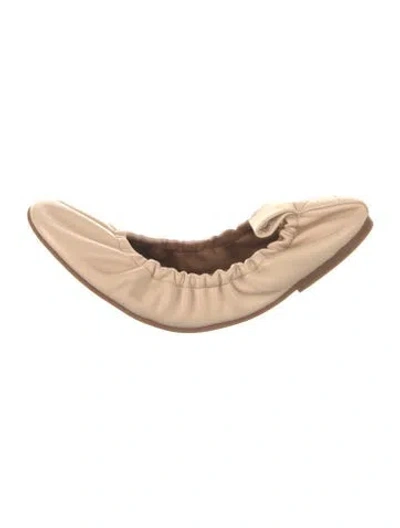 Pre-owned Atp Atelier Leather Flats In Neutral
