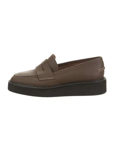 Pre-owned Atp Atelier Leather Loafers In Brown