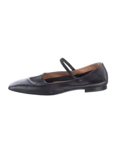 Pre-owned Atp Atelier Leather Mary Jane Flats In Blue