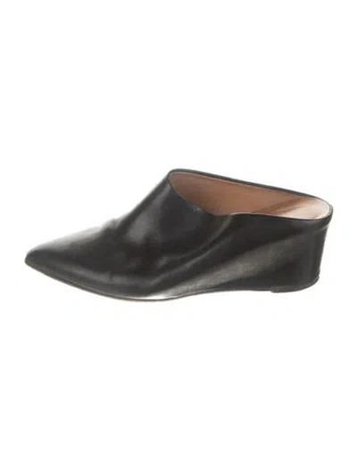 Pre-owned Atp Atelier Leather Mules In Black