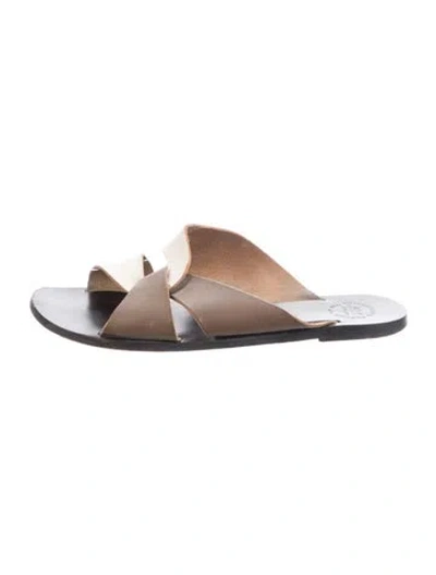 Pre-owned Atp Atelier Leather Mules In Black