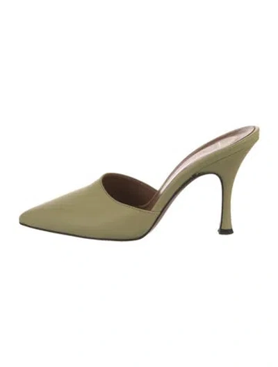 Pre-owned Atp Atelier Leather Mules In Green