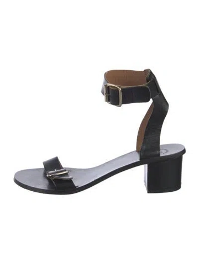 Pre-owned Atp Atelier Leather Sandals In Black