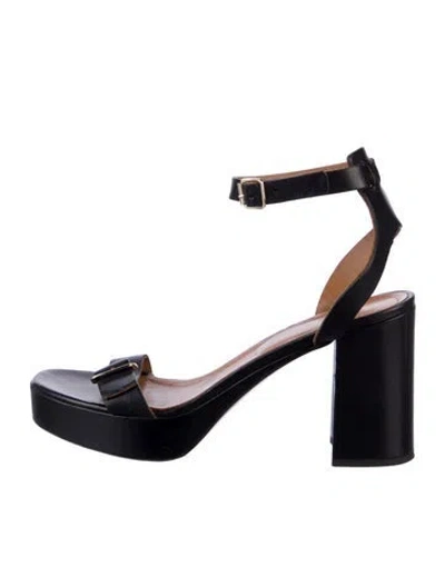 Pre-owned Atp Atelier Leather Sandals In Black