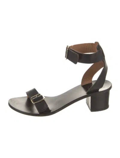 Pre-owned Atp Atelier Leather Sandals In Black