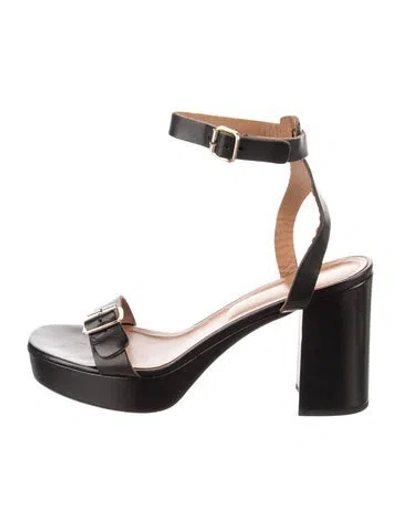 Pre-owned Atp Atelier Leather Sandals In Black