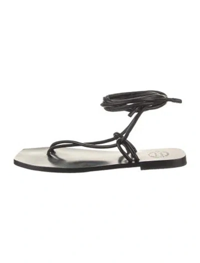 Pre-owned Atp Atelier Leather Sandals In Black