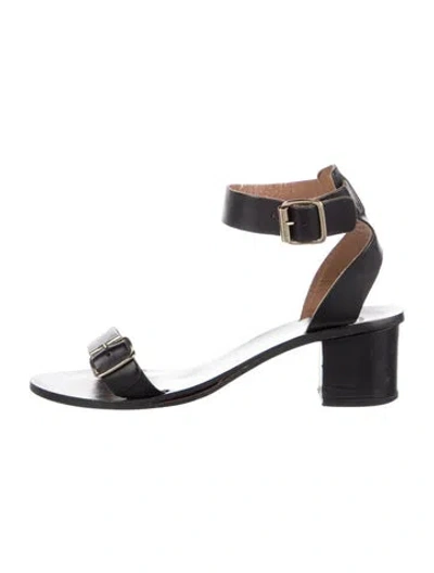 Pre-owned Atp Atelier Leather Sandals In Black