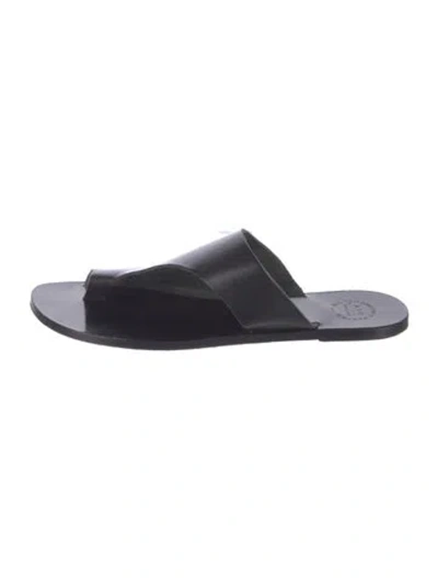 Pre-owned Atp Atelier Leather Sandals In Black