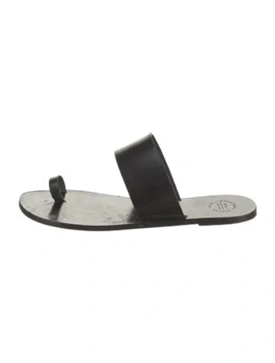 Pre-owned Atp Atelier Leather Sandals In Black