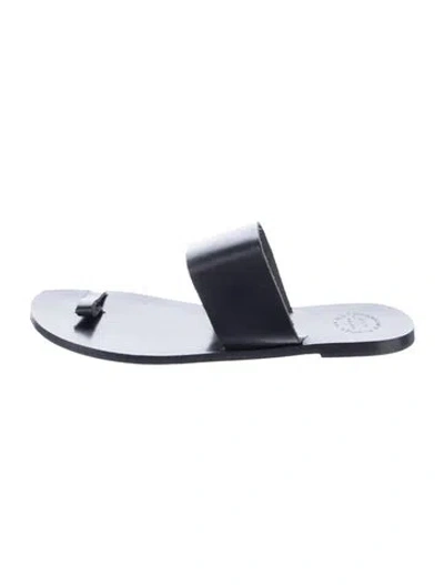 Pre-owned Atp Atelier Leather Sandals In Black