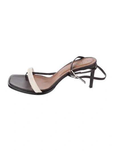 Pre-owned Atp Atelier Leather Sandals In Black