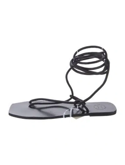 Pre-owned Atp Atelier Leather Sandals In Black