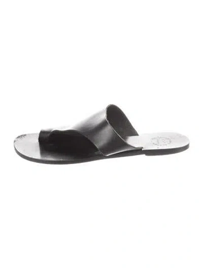 Pre-owned Atp Atelier Leather Sandals In Black