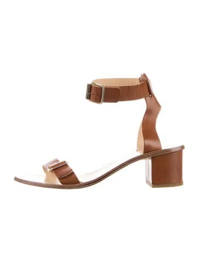 Pre-owned Atp Atelier Leather Sandals In Brown