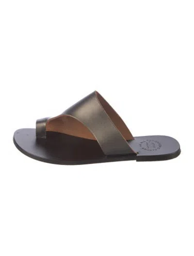 Pre-owned Atp Atelier Leather Sandals In Brown