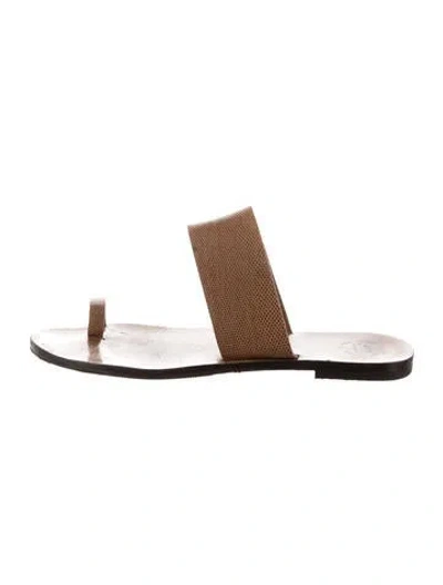 Pre-owned Atp Atelier Leather Sandals In Brown