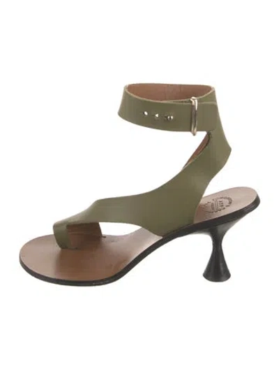 Pre-owned Atp Atelier Leather Sandals In Green