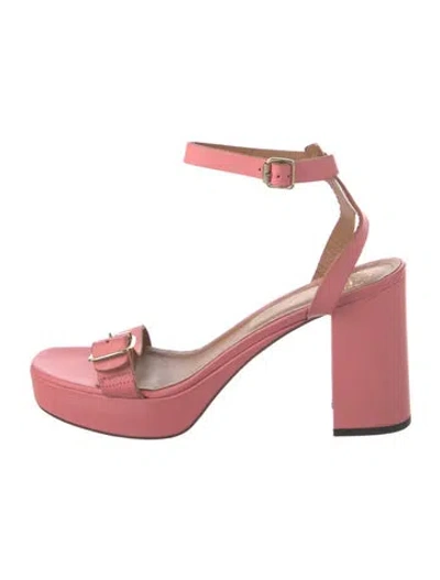 Pre-owned Atp Atelier Leather Sandals In Pink