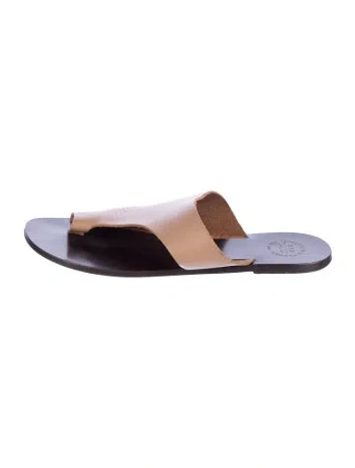 Pre-owned Atp Atelier Leather Sandals In Purple