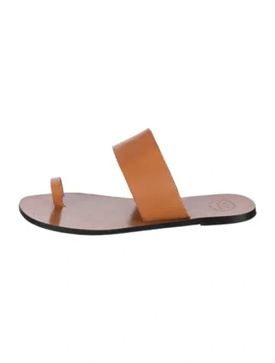 Pre-owned Atp Atelier Leather Sandals In Purple