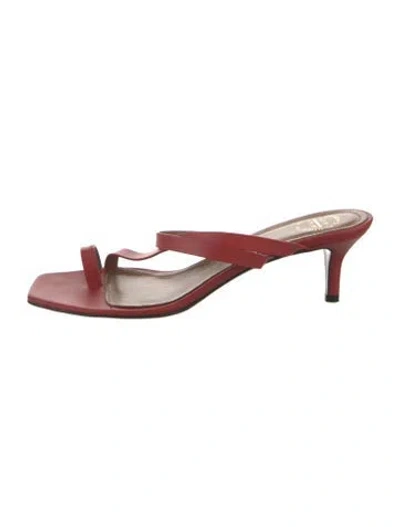 Pre-owned Atp Atelier Leather Sandals In Red