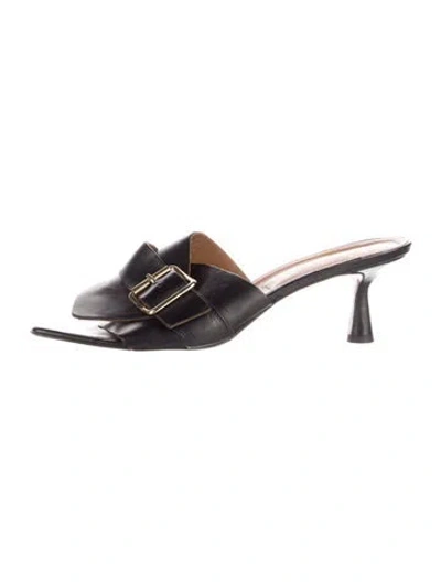 Pre-owned Atp Atelier Leather Slides In Black