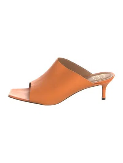 Pre-owned Atp Atelier Leather Slides In Orange