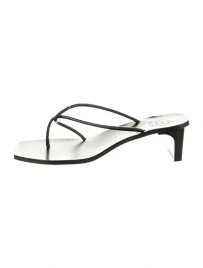 Pre-owned Atp Atelier Leather Slides In White