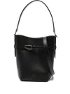 Atp Atelier Lierna Buckled Shoulder Bag In Black