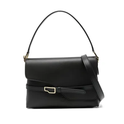 Atp Atelier Lierna Leather Shoulder Bag In Black