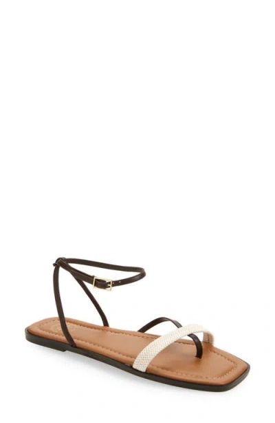 Atp Atelier Miane Ankle Strap Sandal In Walnut/ecru