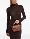 Atp Atelier Mini Montalcino Contrast-stitching Flap Tote Bag In Brown