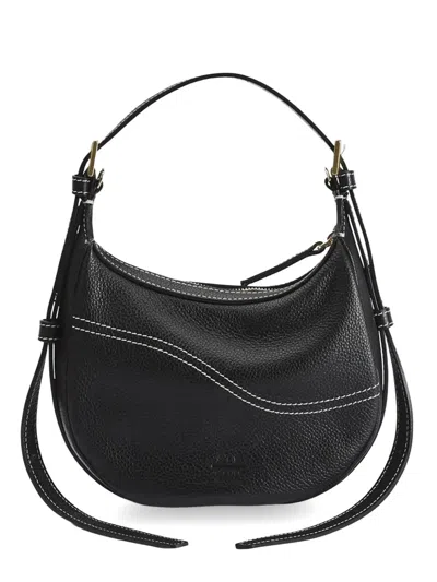 Atp Atelier Women Silea Mandorla Leather Crossbody Bag In Black