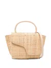 Atp Atelier Montalcino Raffia Tote Bag In Neutral