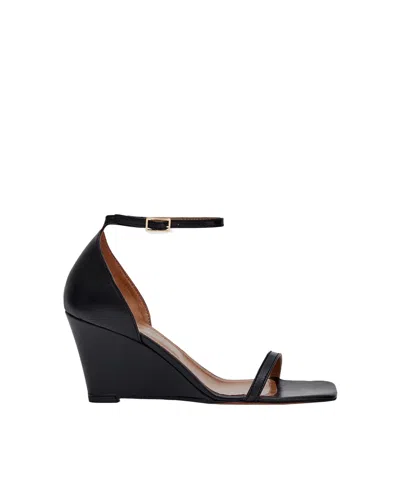Atp Atelier Morcone Leather Wedge Sandals In Black