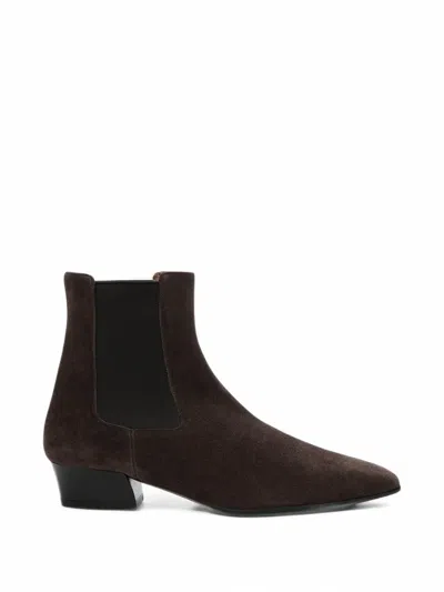 Atp Atelier Nemoli Suede Chelsea Boots In Brown