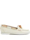 Atp Atelier Nesso Grained Leather Loafers In Neutral
