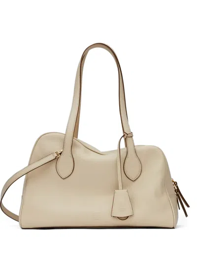 Atp Atelier Noale Grained Leather Tote Bag In Neutral