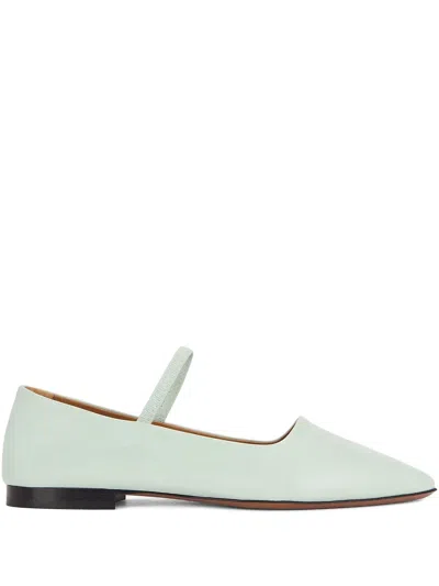 Atp Atelier Petina Ankle-strap Ballet Flats In Green