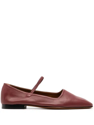 Atp Atelier Petina Mary Jane Leather Flats In Burgundy