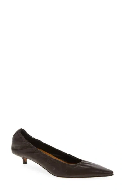 Atp Atelier Petina Leather Pointed Toe Pump In Grumello