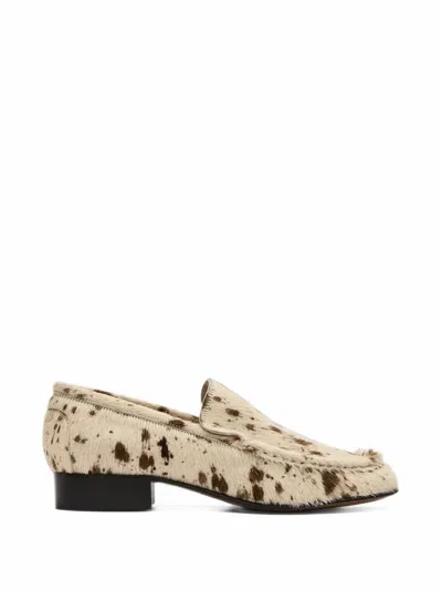 Atp Atelier Rivello Mandorla Animal-print Loafers In Neutral