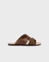Atp Atelier Sandaler Allai Cannella/contrast Stitch Leather Brun