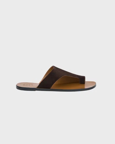 Atp Atelier Sandals Rosa Walnut Suede In Brown