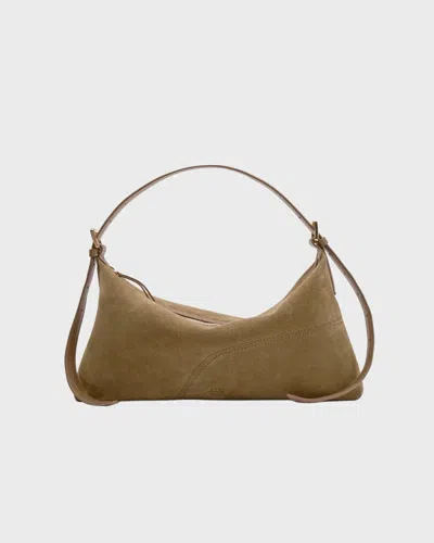 Atp Atelier Axelremsväska Castellare Suede/vacchetta In Olivgrön